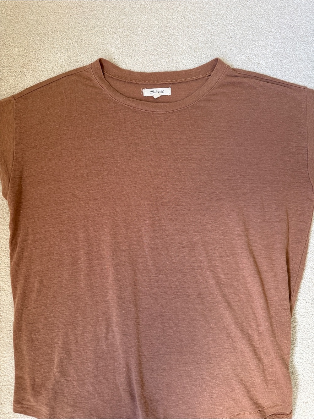 Madewell Short Sleeve Tee - Rust Brown - Picture 3 of 4